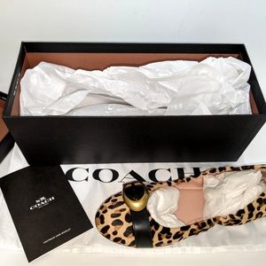 COACH cheeta ballet flat shoes SIZE 6